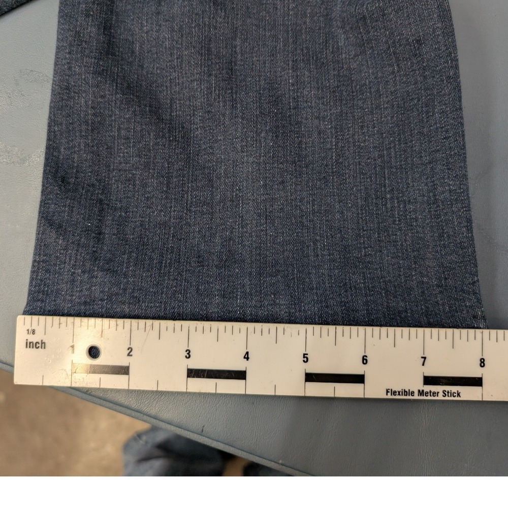 American Eagle Original Boot Jeans Mens 33x32 Dark Wash Blue Whiskered Stretch - Picture 15 of 16